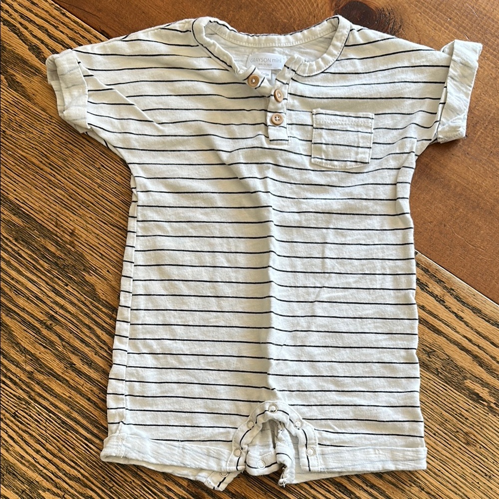 Striped Baby Romper